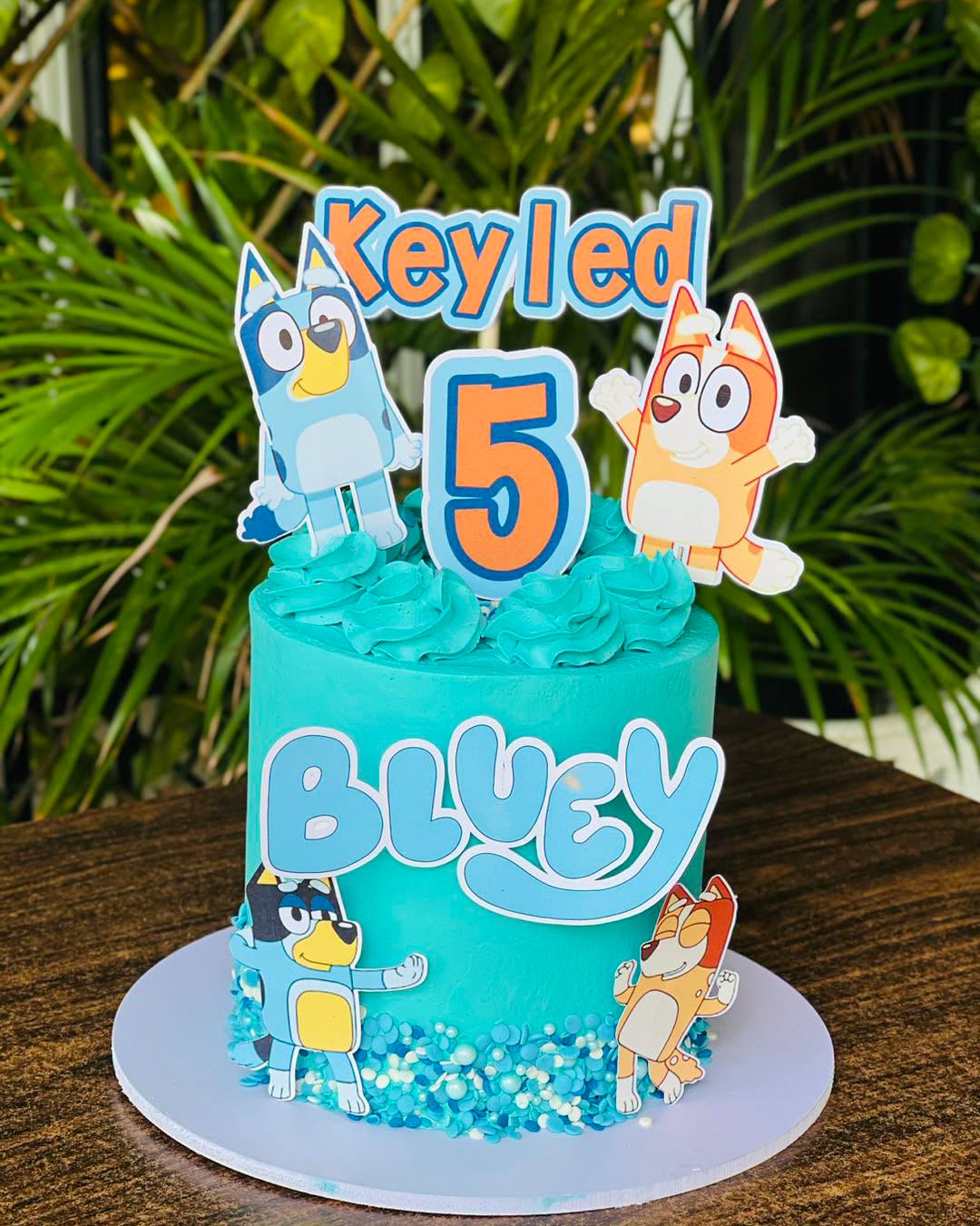 Queque infantil inspirado en Bluey
